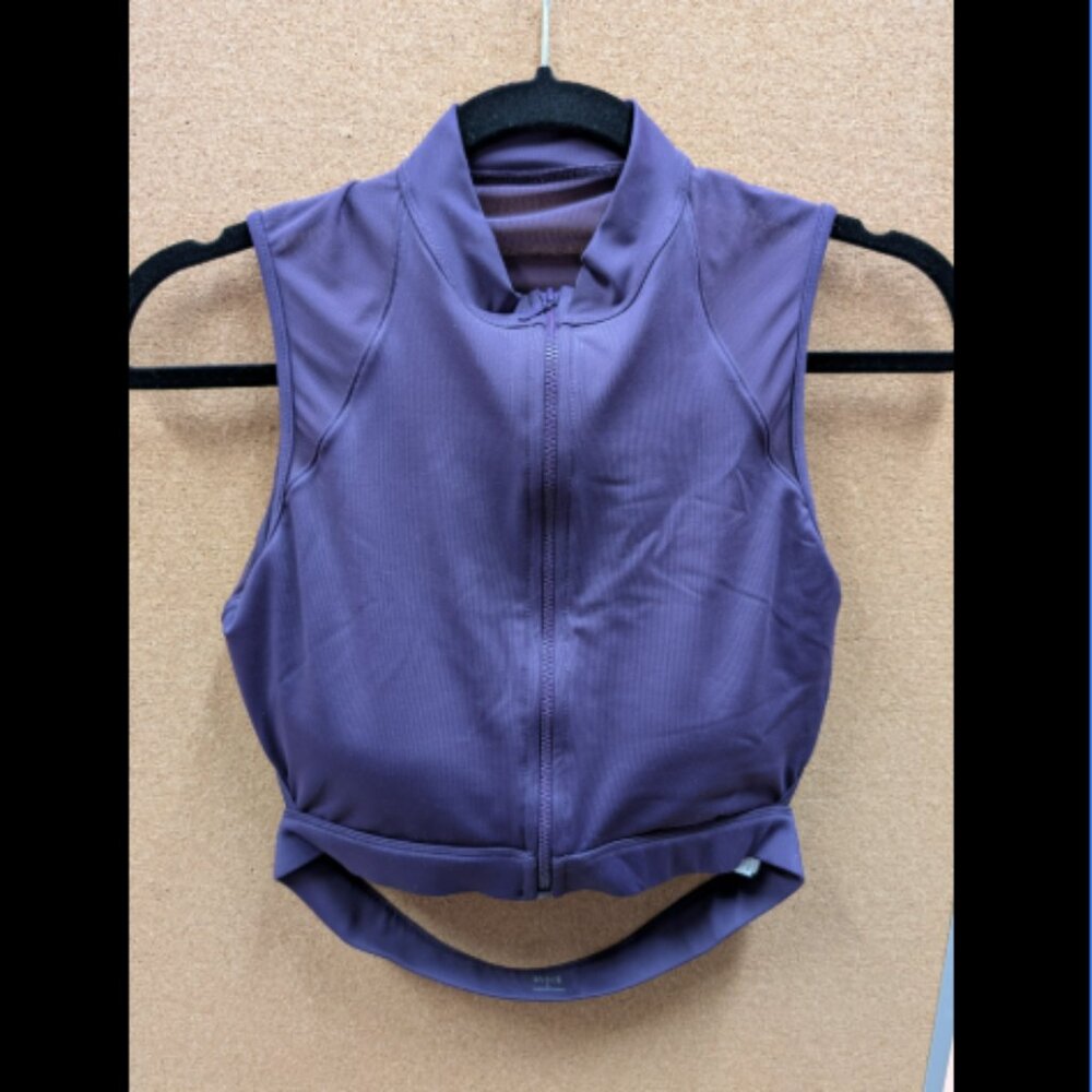 Bloch Plum Zip Front Crop Top